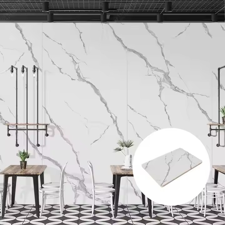 Interior Decorative Wall Panel High Gloss Design Board PVC Marble Sheet